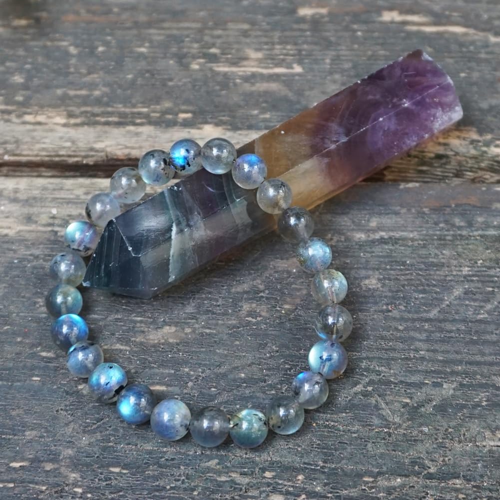 8MM Labradorite Bracelet for Women Men (8mm Labradorite Bracelet)