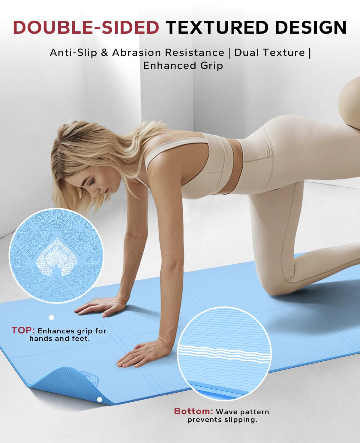 Foldable Yoga Mat (Blue)