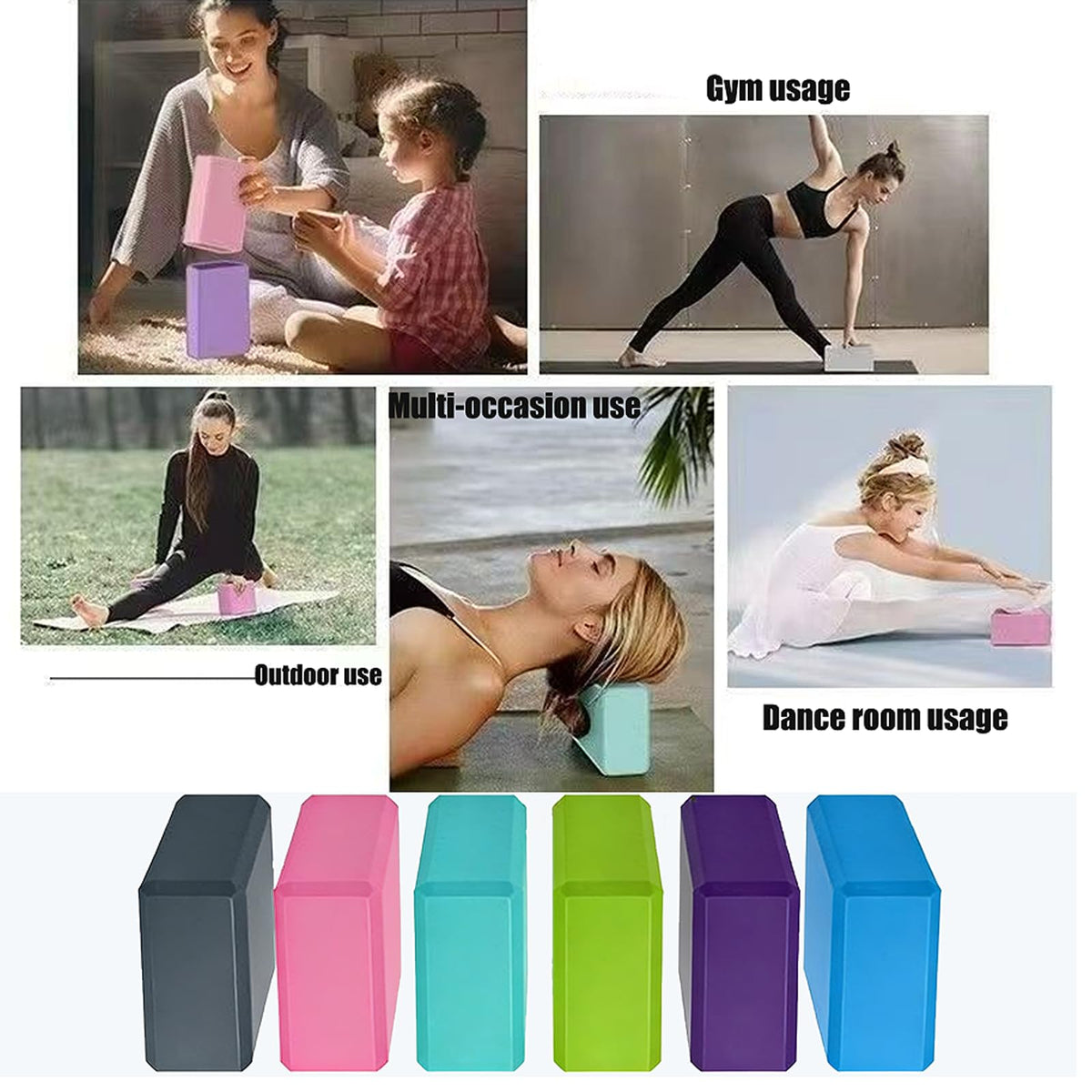 24 Pcs Foam Yoga Blocks Lightweight Non (24PACK)