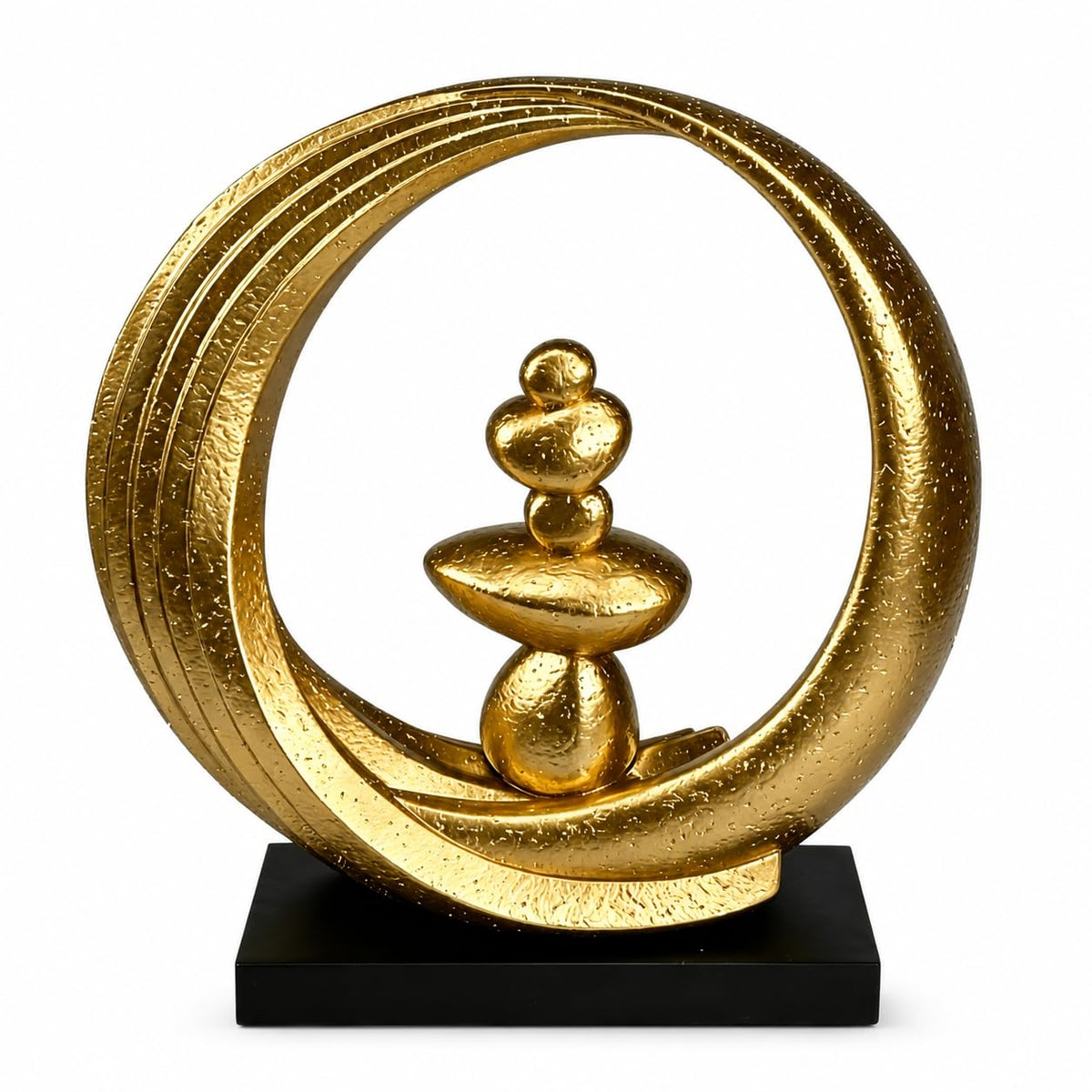 Gold Sculptures Decor for Modern Home Shelves Fireplace Mantel (Whole Gold)
