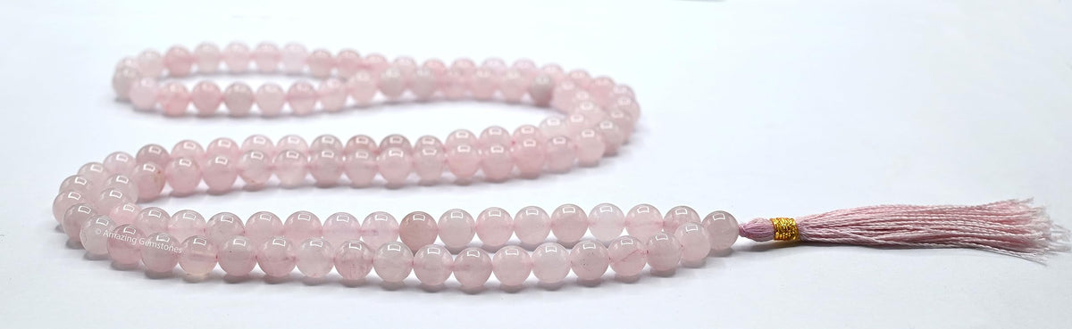 Rose Quartz Mala (Rose Quartz / Plain)