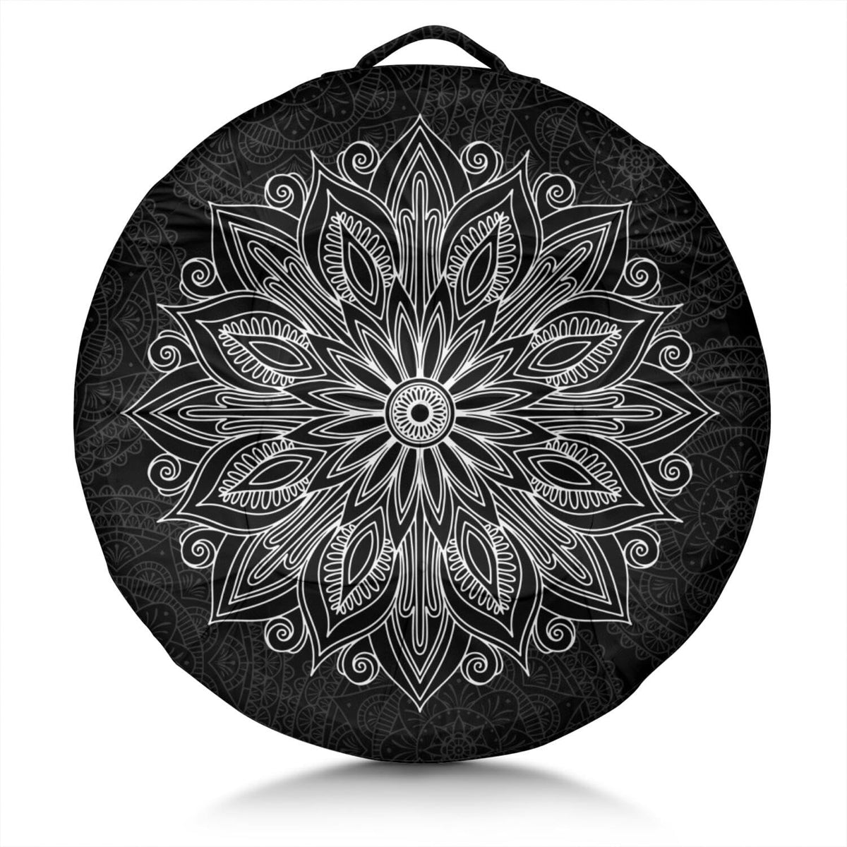 Meditation Cushion (Mandala Black / Round)