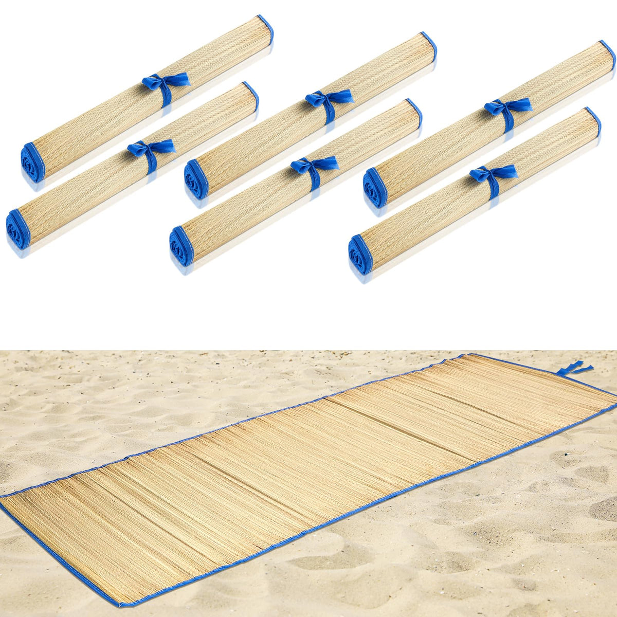 4 Packs Straw Beach Mat