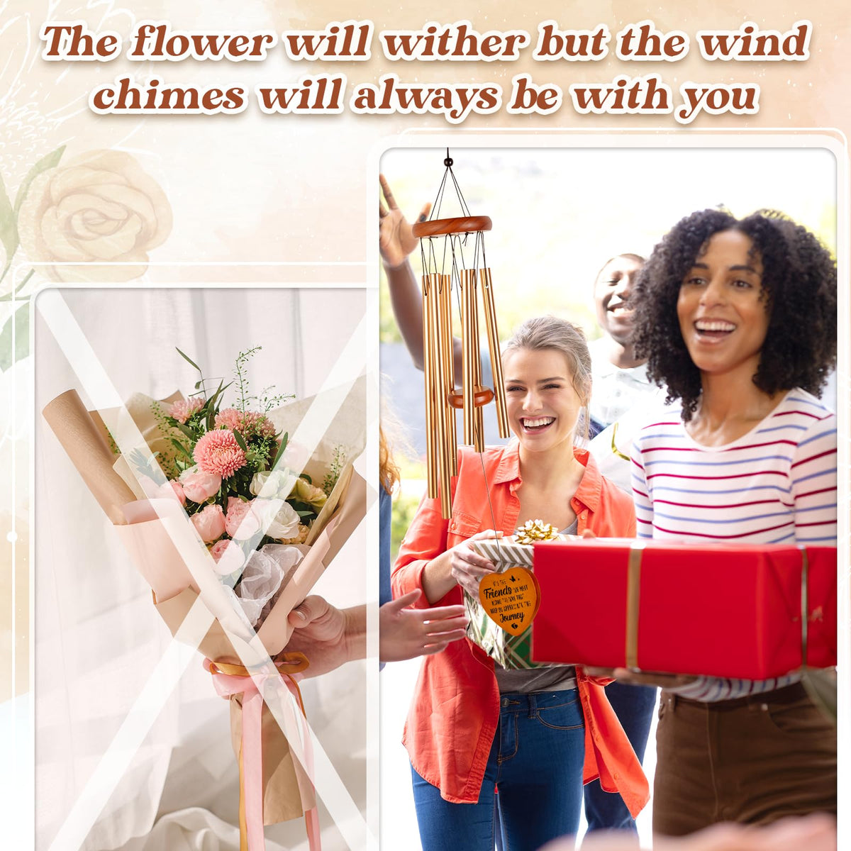 Best Friends Wind Chime (Best Friend / Medium 25.6")