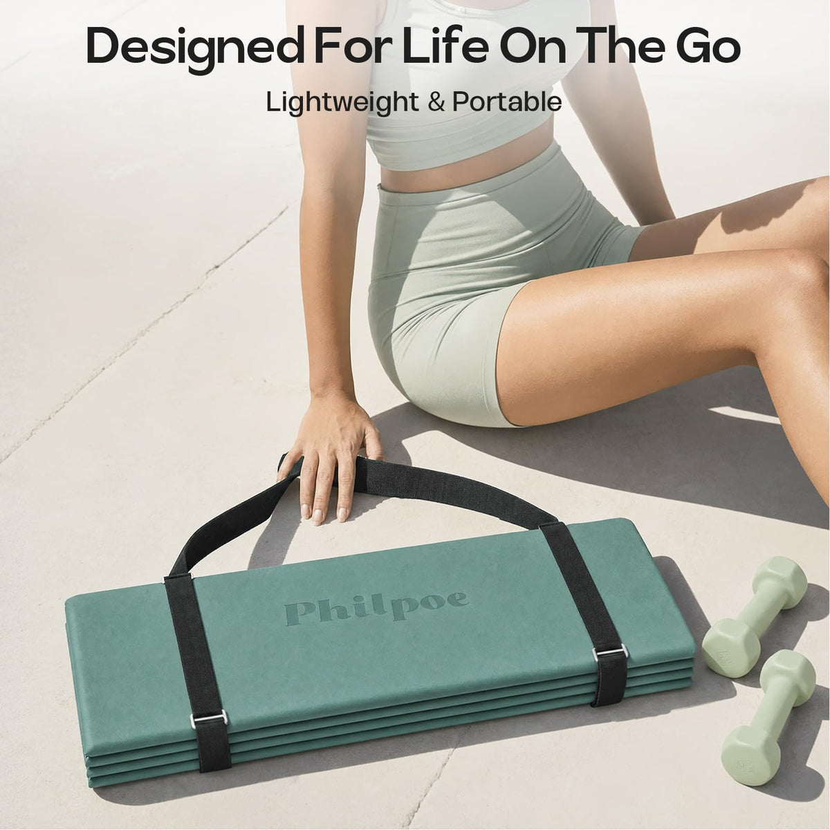 Foldable Yoga Mat (Dark Green)