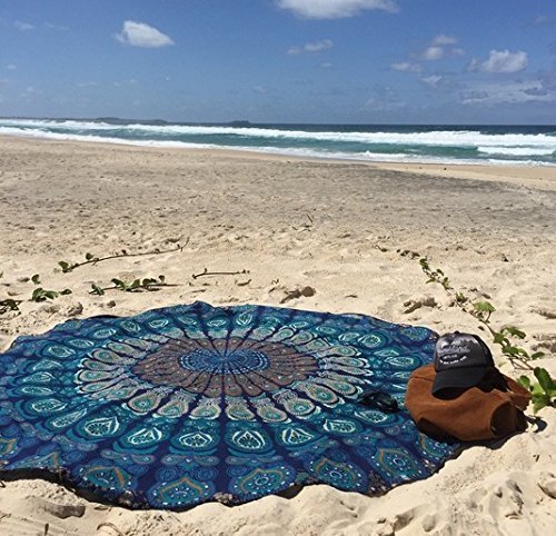 Round Tapestry Set of 2 (Purple and Blue / Set of 2 - 70 inch roundie)