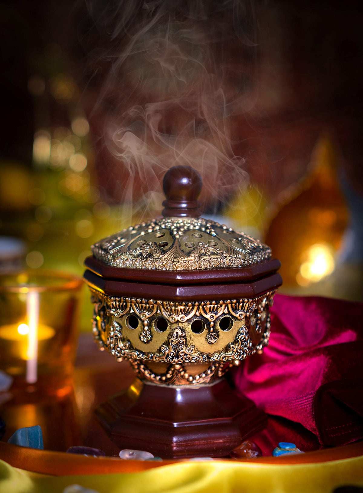 Lux Octagon Incense Burner (Bronze)