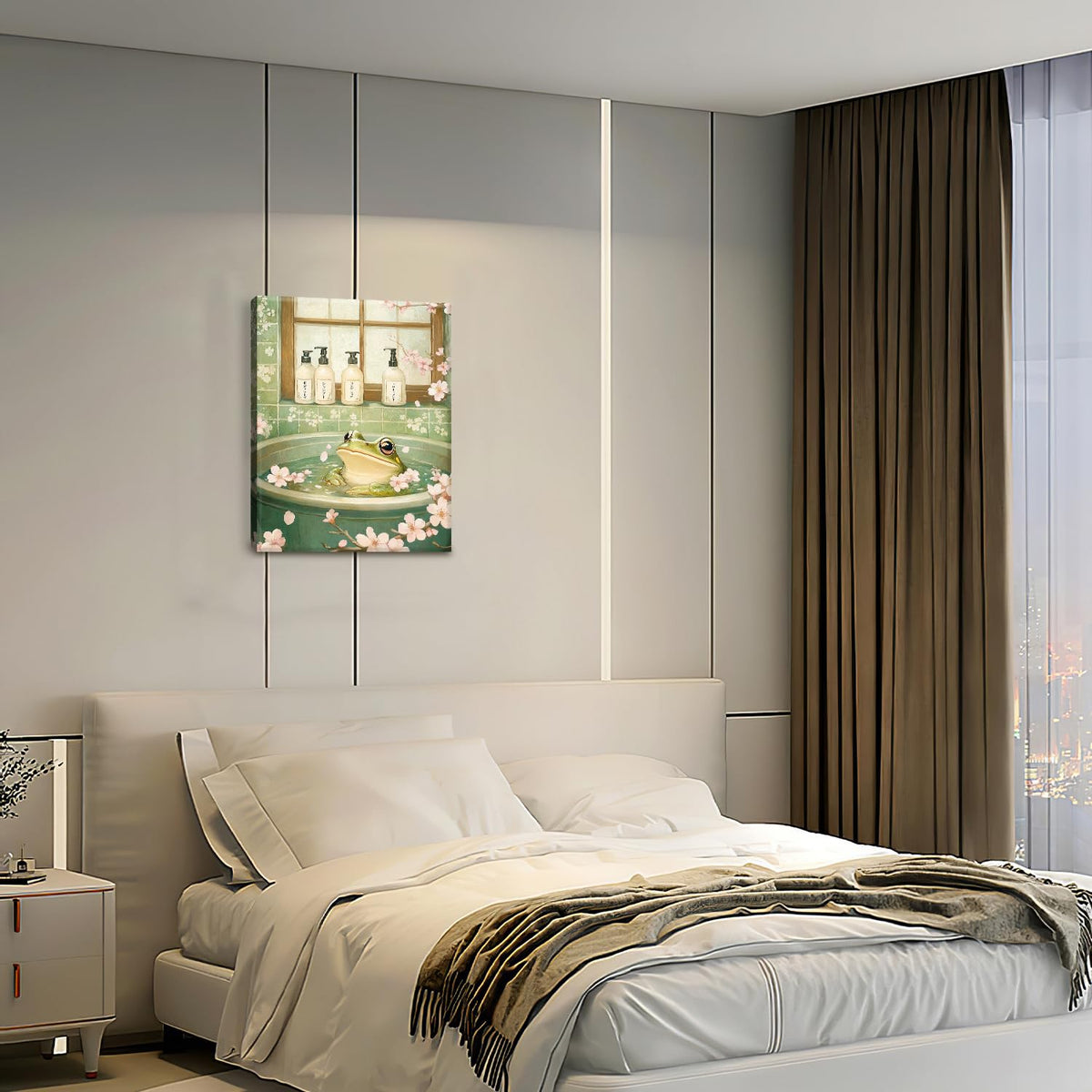 Japanese Wall Art (Bath Frog 1 / 12L" x 16W")