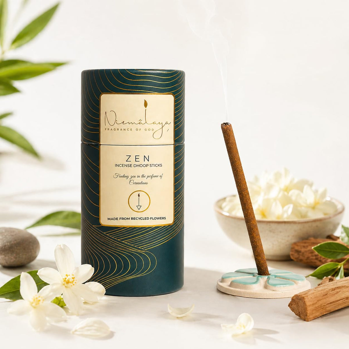 Premium Recycled Flower Zen Dhoop Sticks