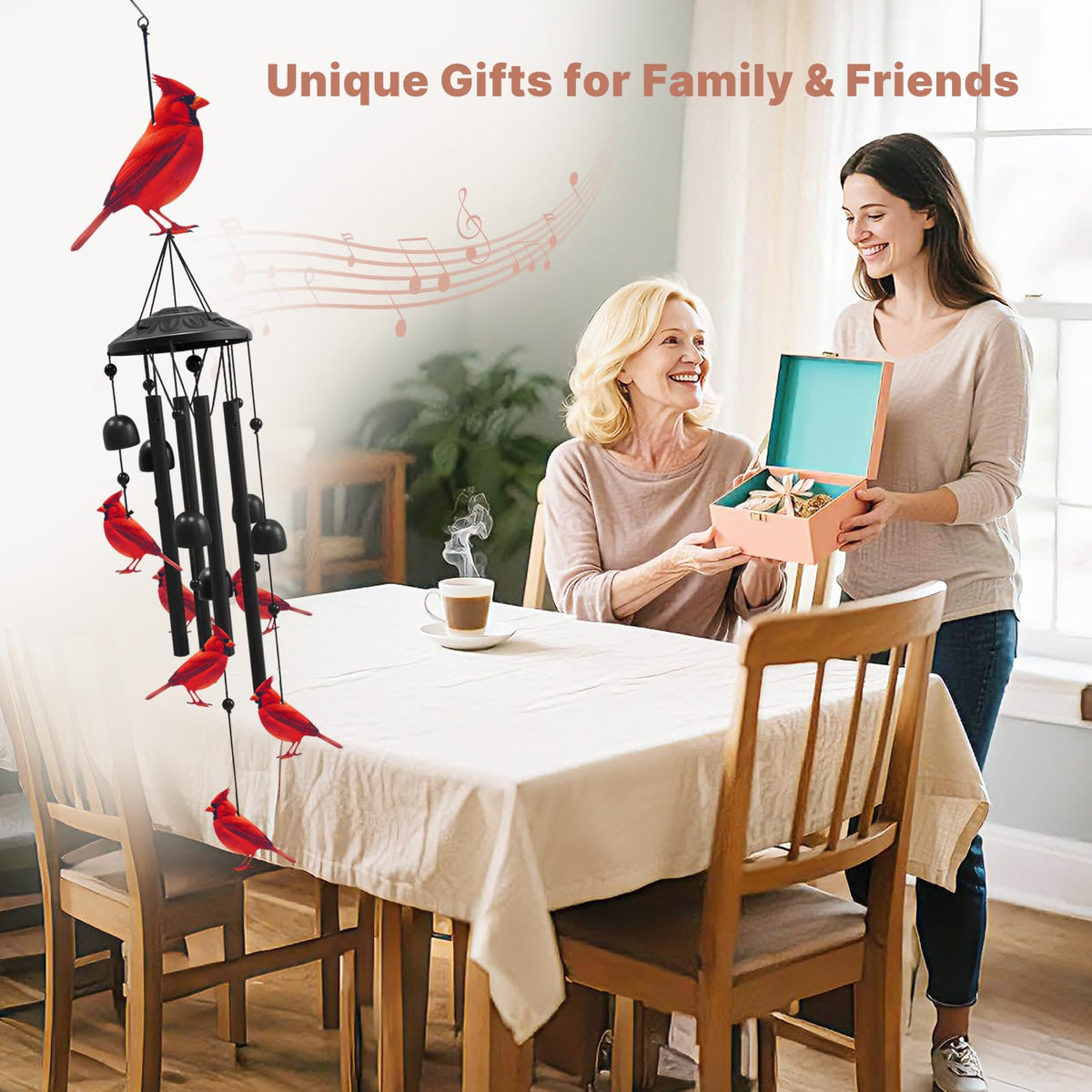 Cardinal Wind Chimes for Outside