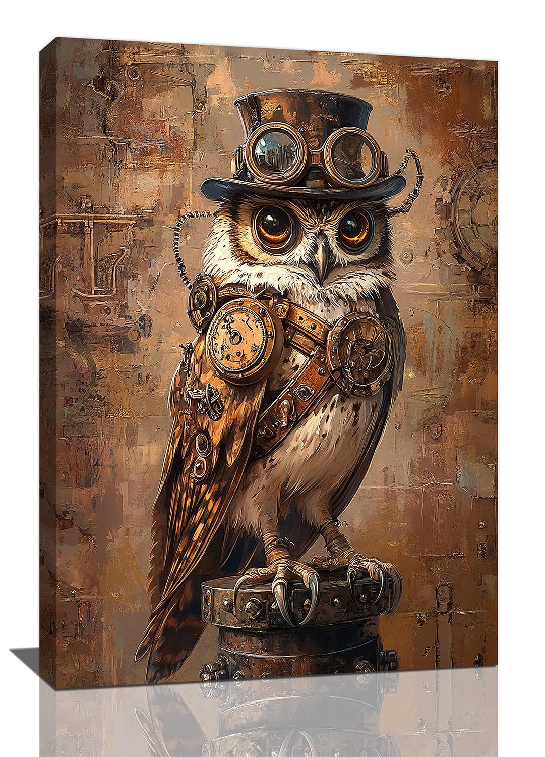 Steampunk Wall Art (24"L x 16"W / Steampunk Owl)