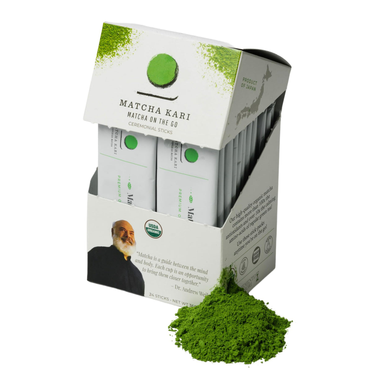 Dr. Weil Matcha Kari Organic Matcha Sticks (24 Count (Pack of 1))