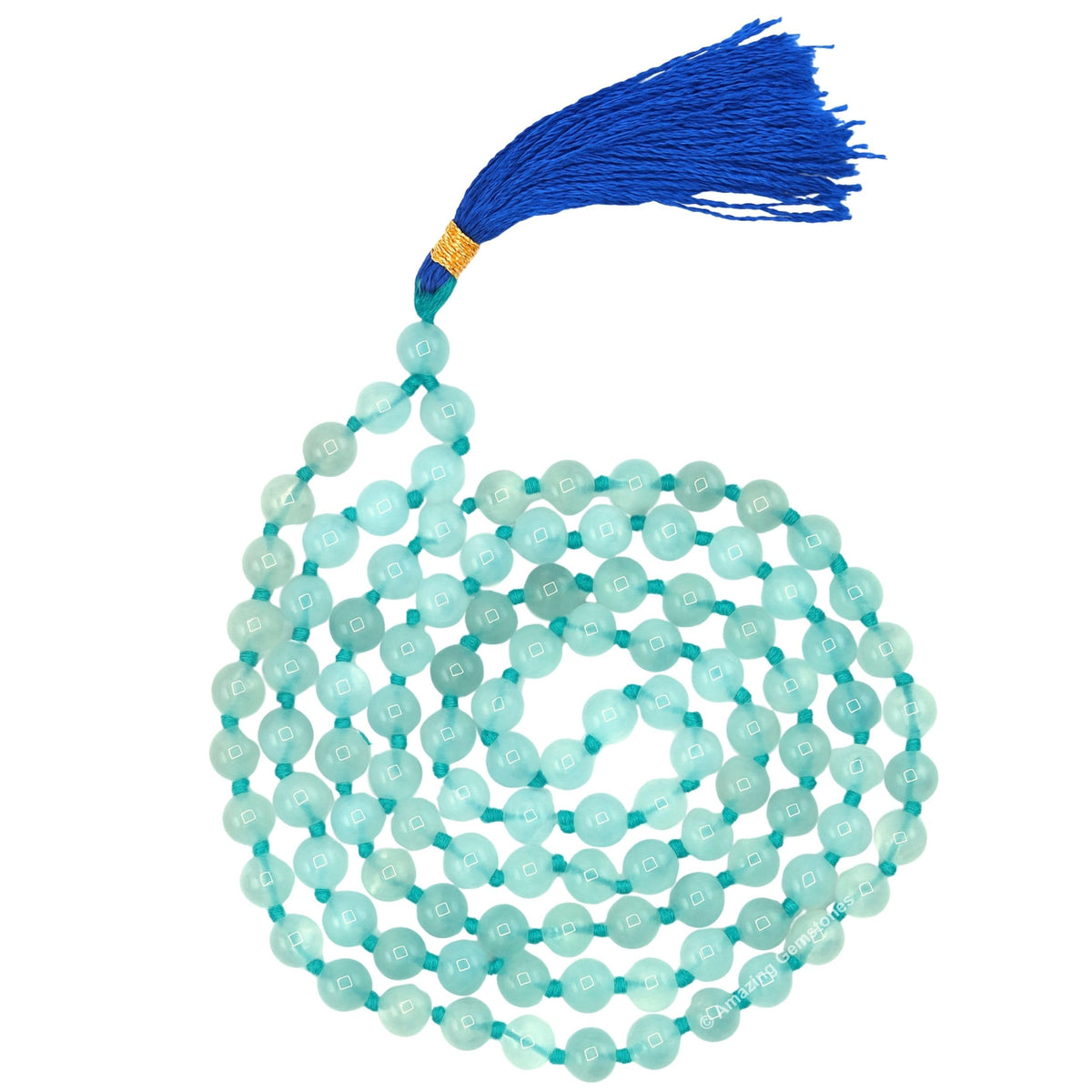 Aquamarine Mala (Aquamarine / Knotted)