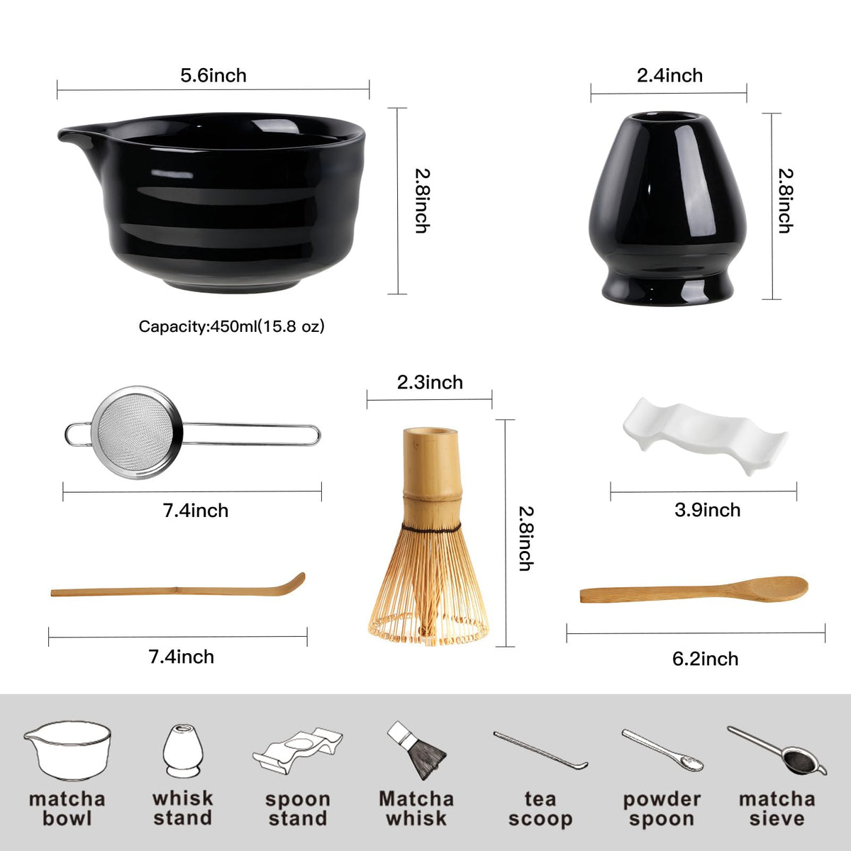 Matcha Whisk Set (Black)