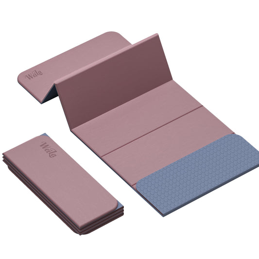1 2 Inch 70"x24" Foldable TPE Yoga Mat (Dark Pink)