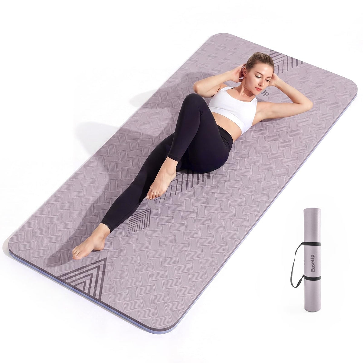 Large Yoga Mat 73x35.5x0.4" (Dusty Purple)