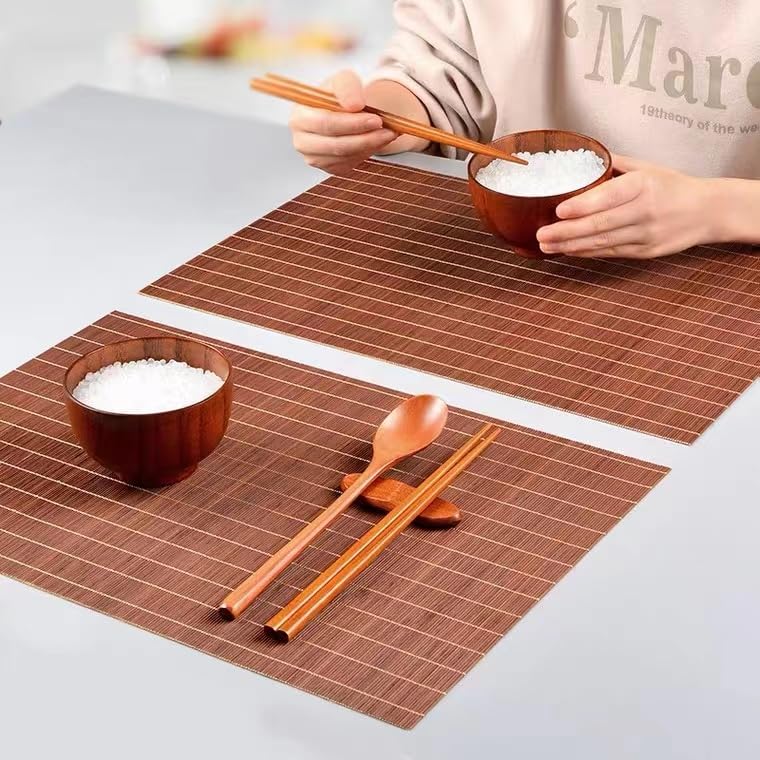 1PCS Dining Table Kitchen Placemat (Dark Brown)