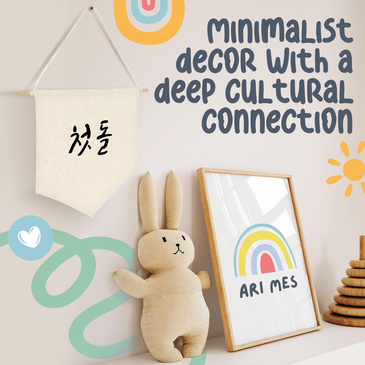 100 Days Celebration Canvas Flag Banner Chinese Baby Decor (100 Days-Chinese)