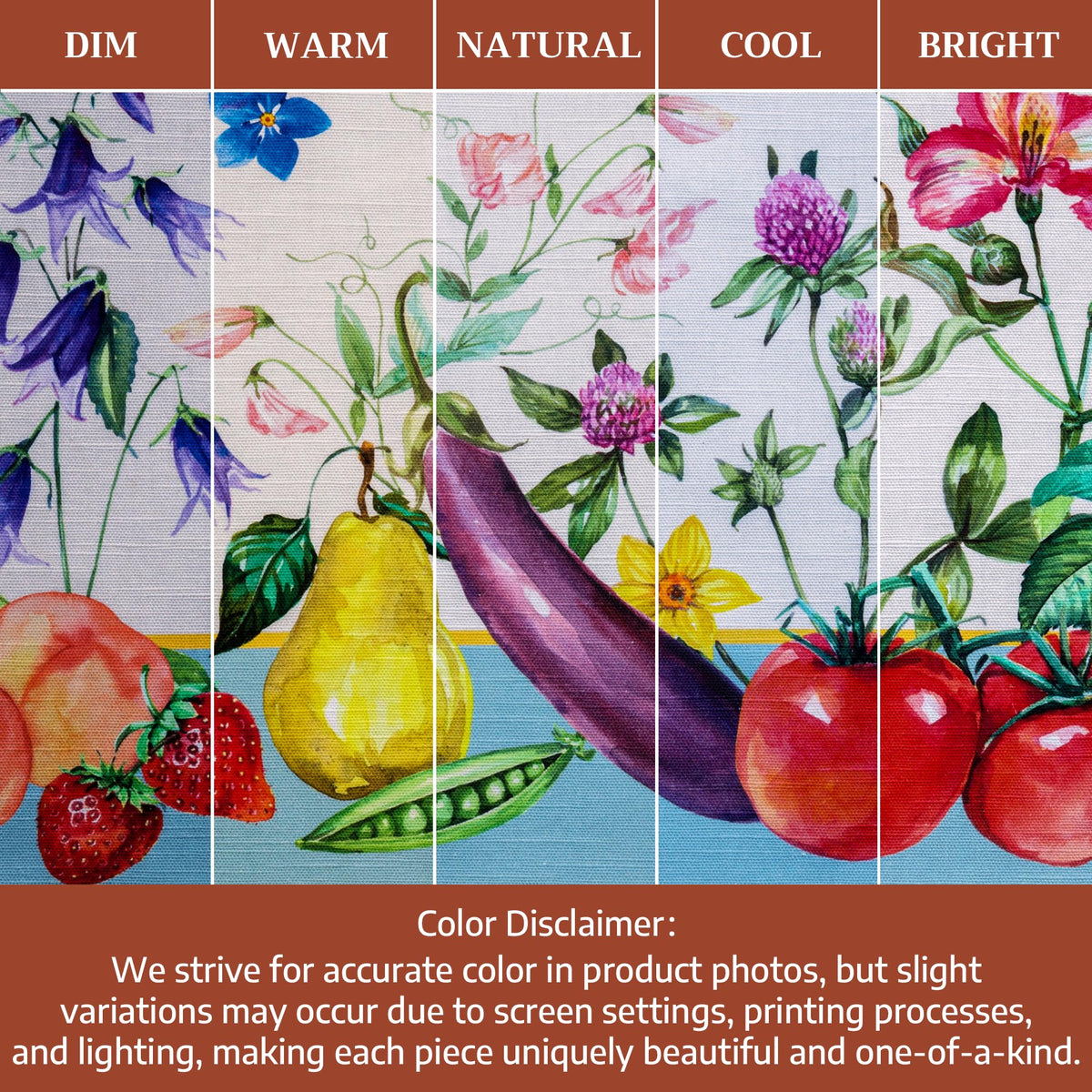 Placemats Set of 4 Reusable 100% Cotton (122 - Giverny / 13" X 19" (Pack of 4))