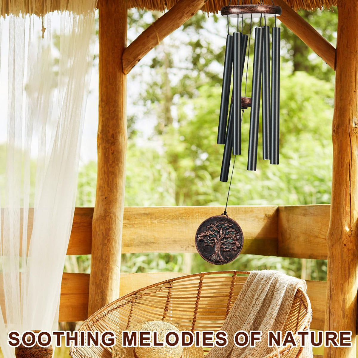 34" Tree of Life Wind Chimes for Outside (34" Tree of Life)