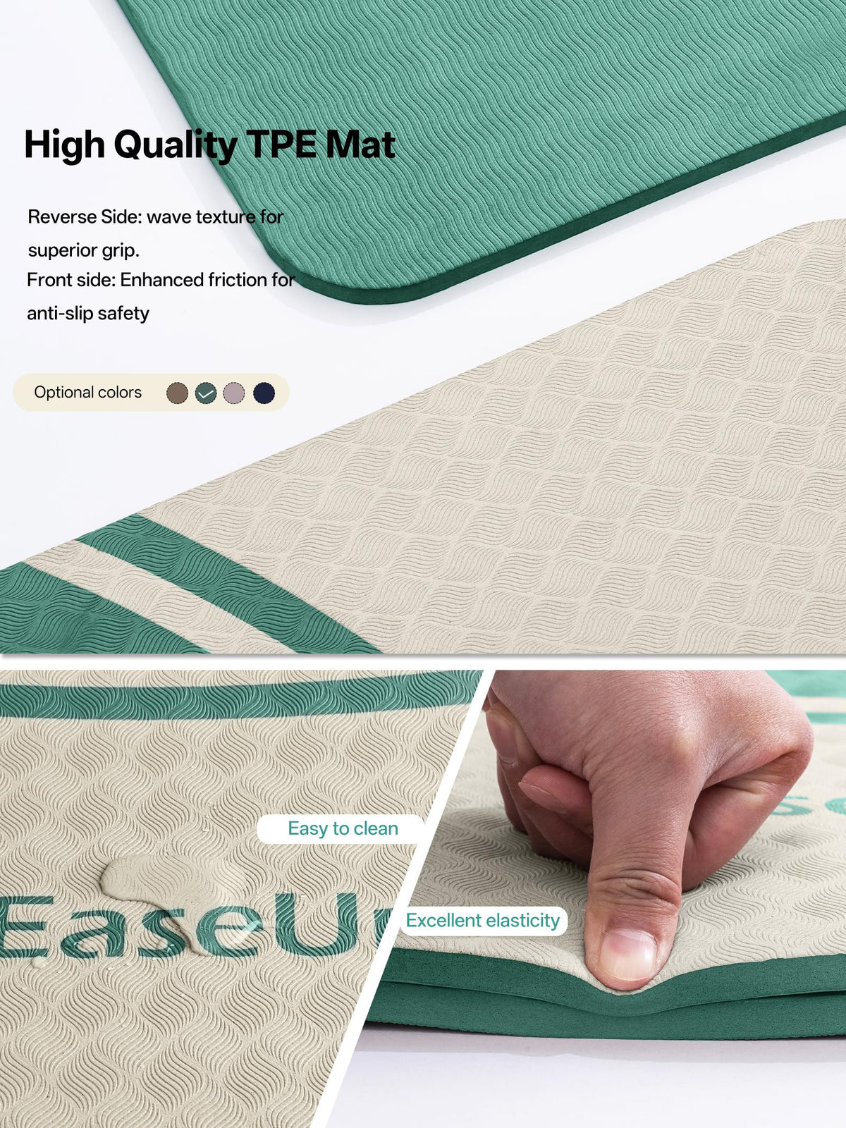 10mm Thick Yoga Mat (Green)