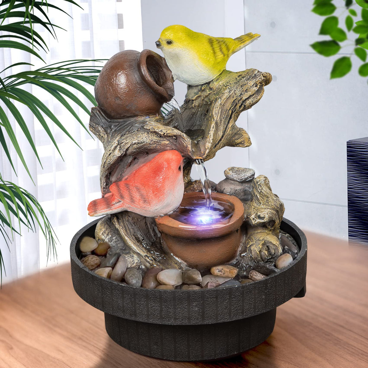 Resin LED Indoor Water Fountains (Little Bird)