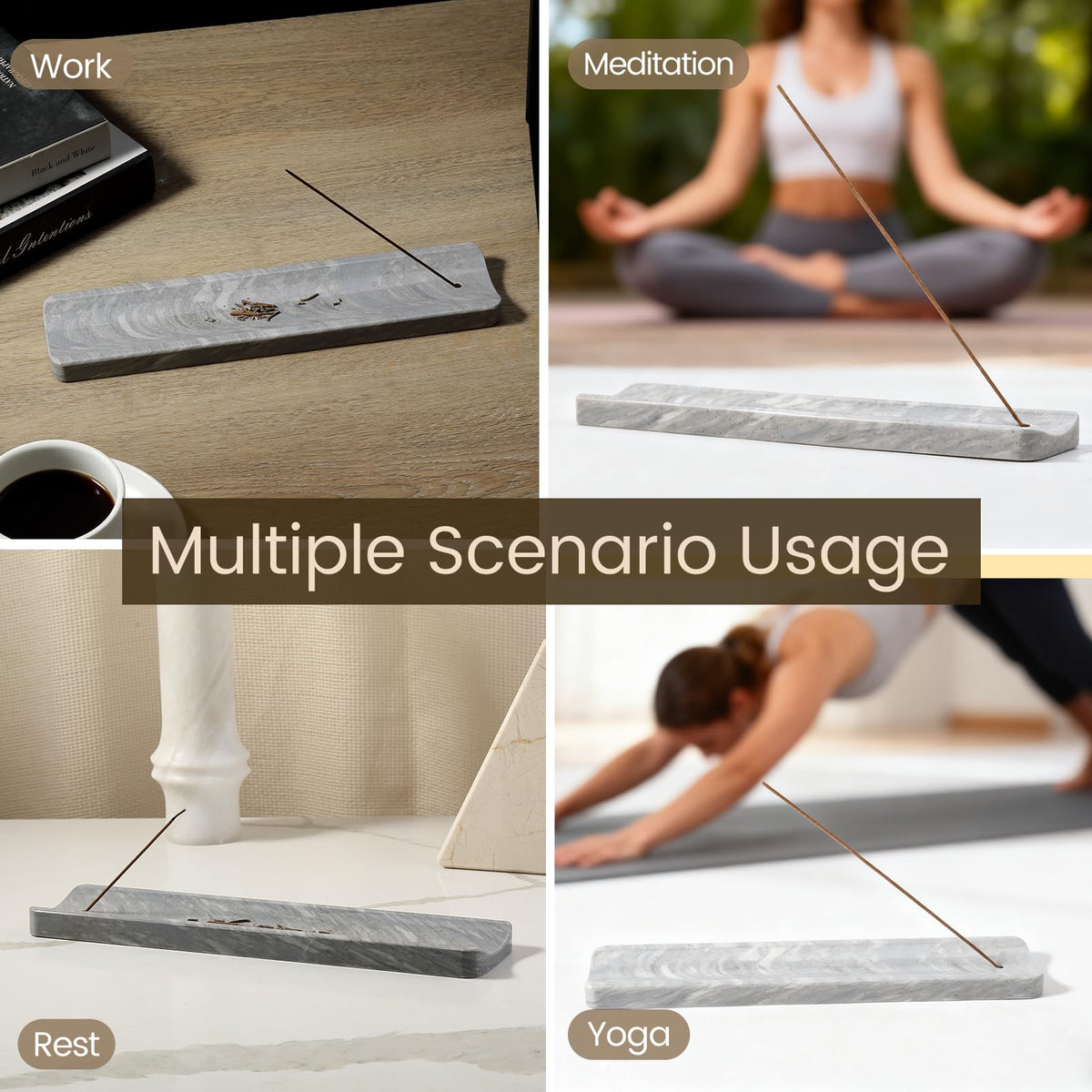 Marble Incense Holder (Palissandro Blue)