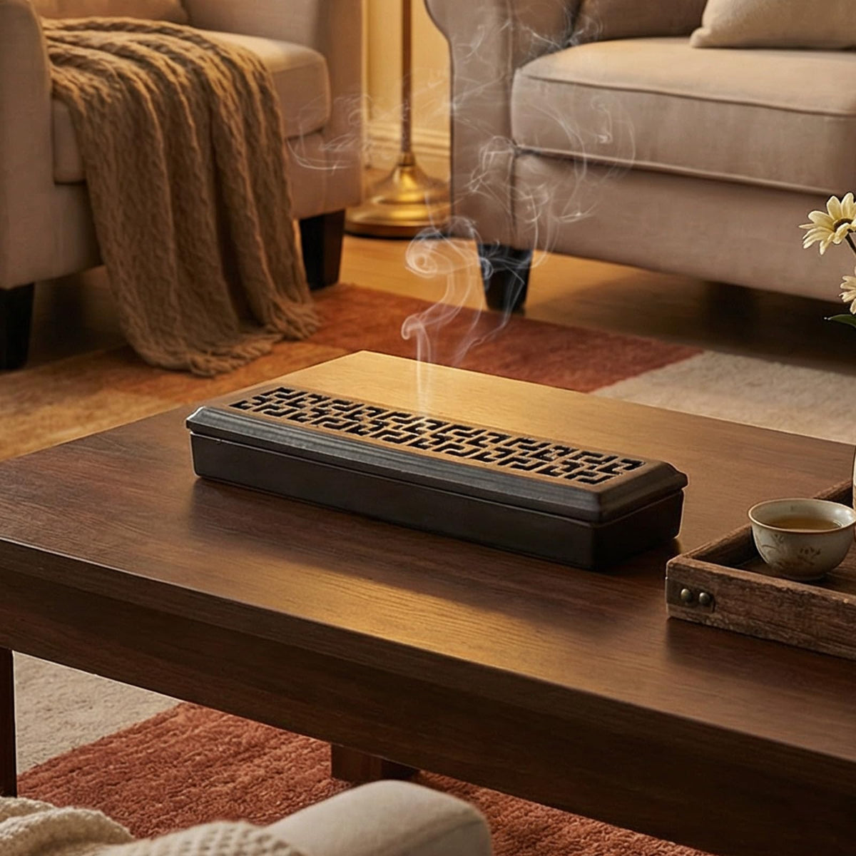 Incense Holder for Sticks (Lever Brown)