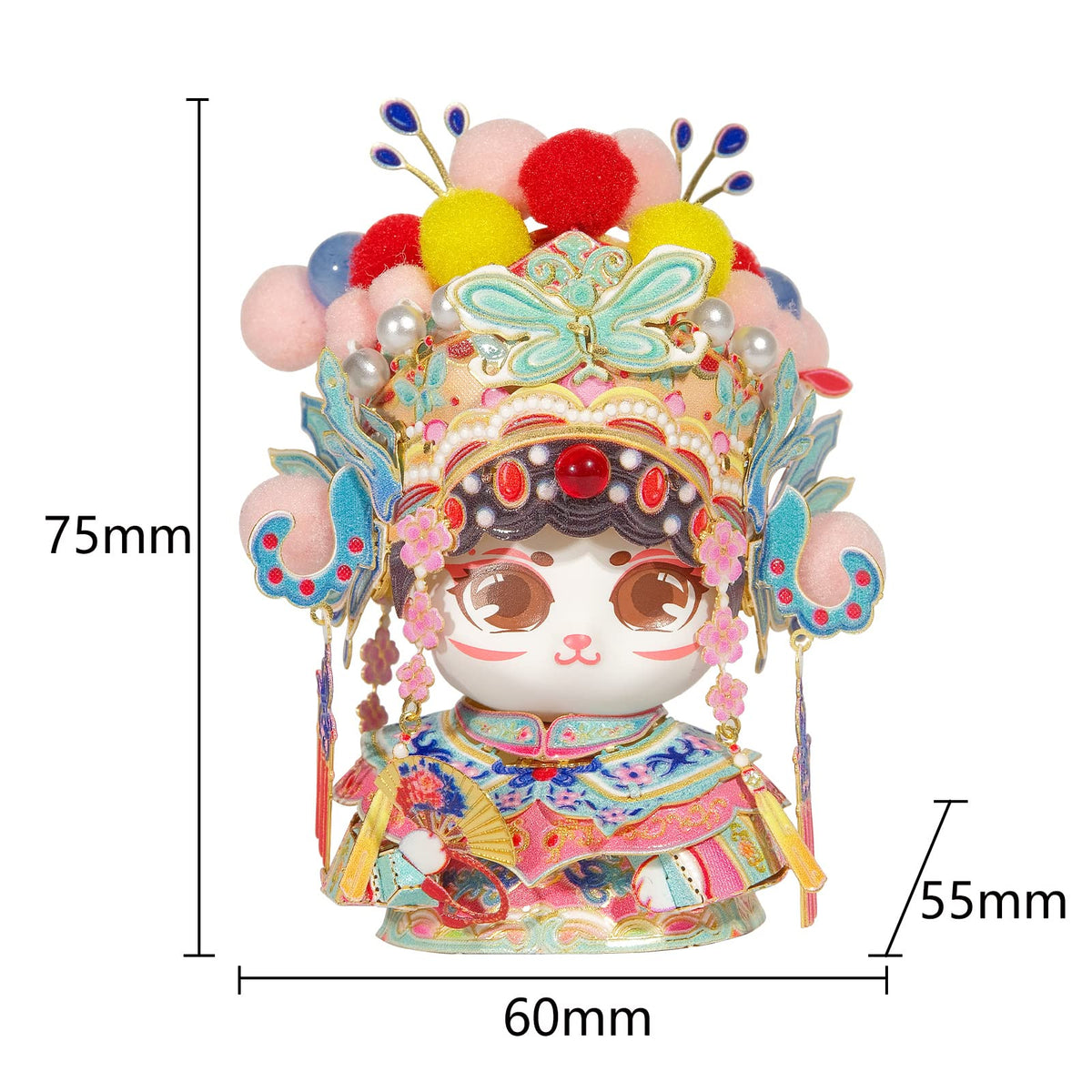 3D Metal Puzzles The Chinese Opera Diva Kitty Cat Figures Model Assembling (The Chinese Opera Diva)