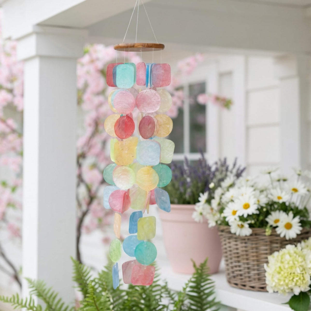 Colorful Wind Chimes. House Decor Wind Chimes for Outside (Rainbow)