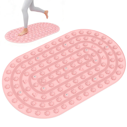 Foot Massage Mat Acupressure Board Large 30*17.7 In (30x17.7" Pink)