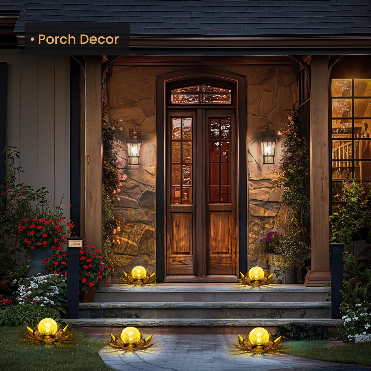 Solar Light Outdoor Garden Decor (Gold)