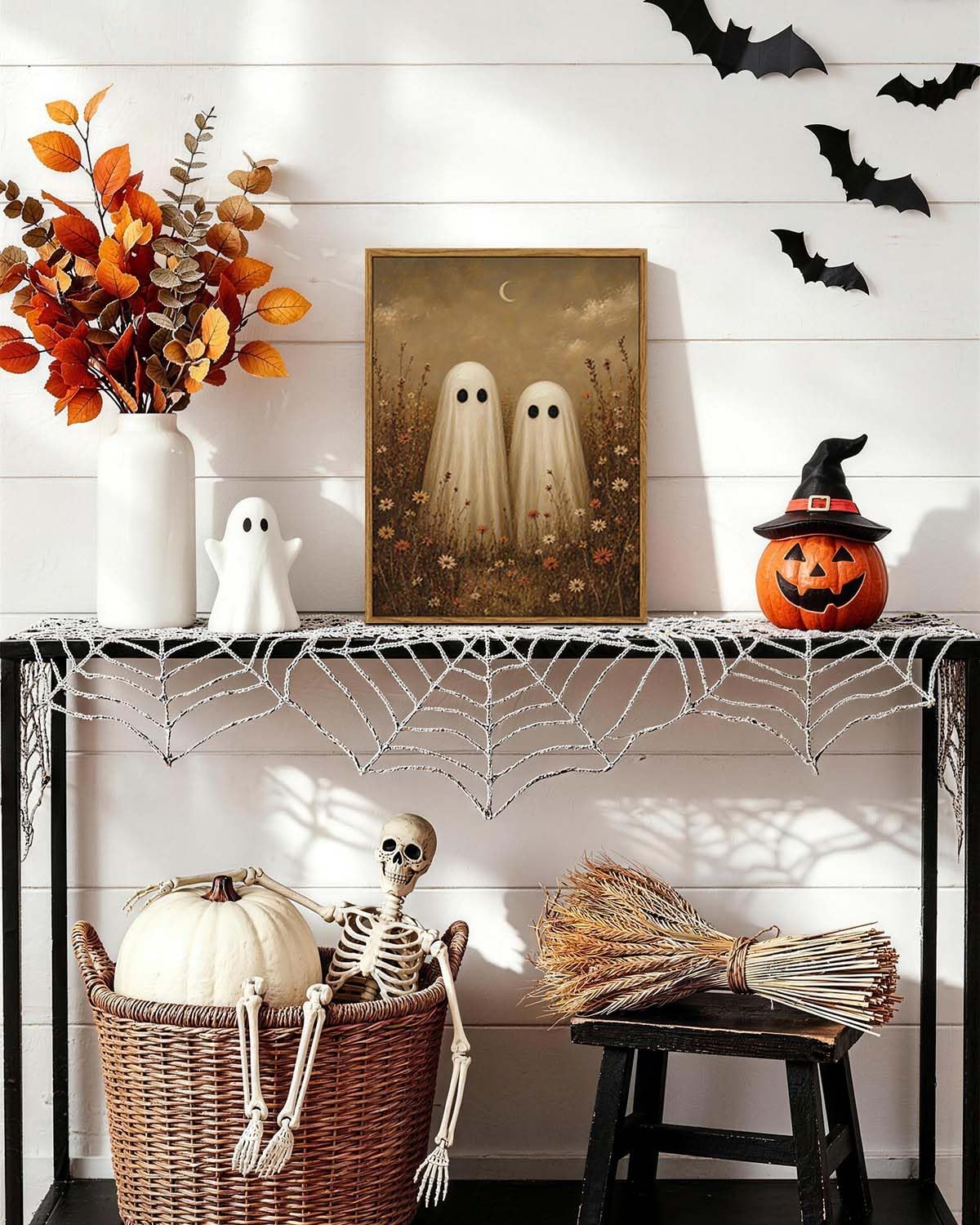 HARVEY Halloween Ghost Wall Art 12x16 (Ghost Pair / 16"L x 12"W)
