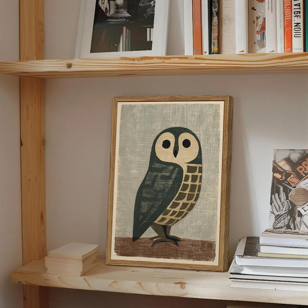 Japanese Owl Wall Art (Animal-O / 24"L x 16"W)