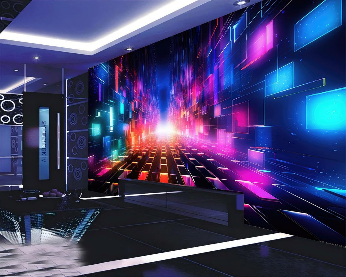 Peel and Stick Wall Mural Wallpaper Night Club 157"×108" Decor K03 (K03 / 157" x 108")