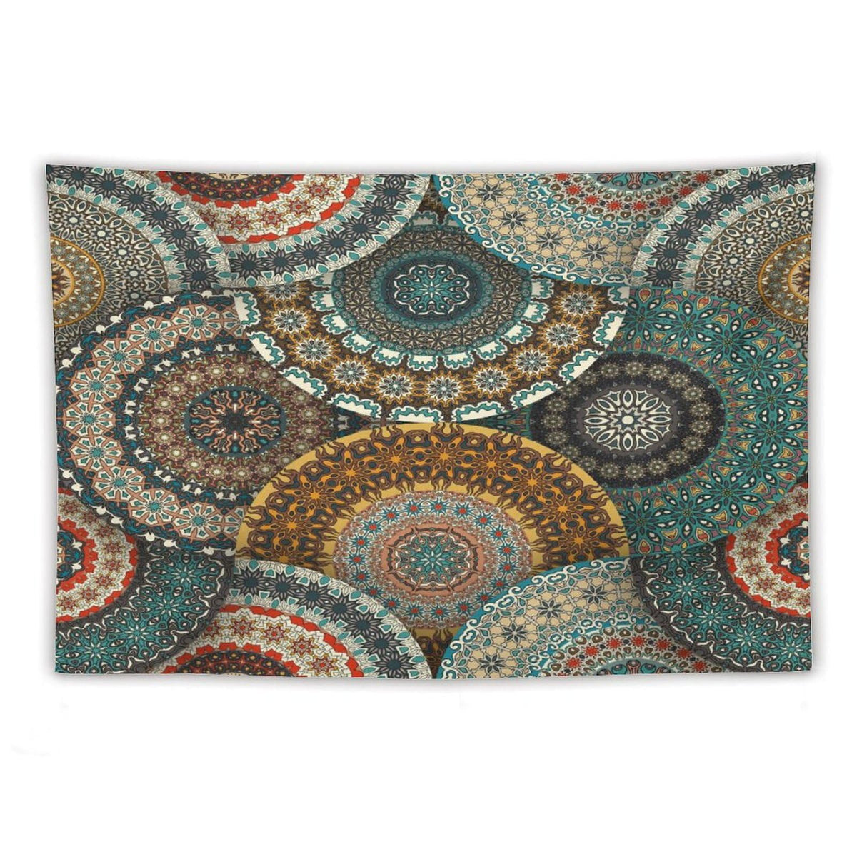 Bohemian Tapestry Wall Hanging Colorful Vintage Floral Mandala Flower Aztec Boho Tapestries Home Decor for Living Room Bedroom Apartment Farmhouse Dorm 40"x60" (40"L x 60"W / Mandala-17)