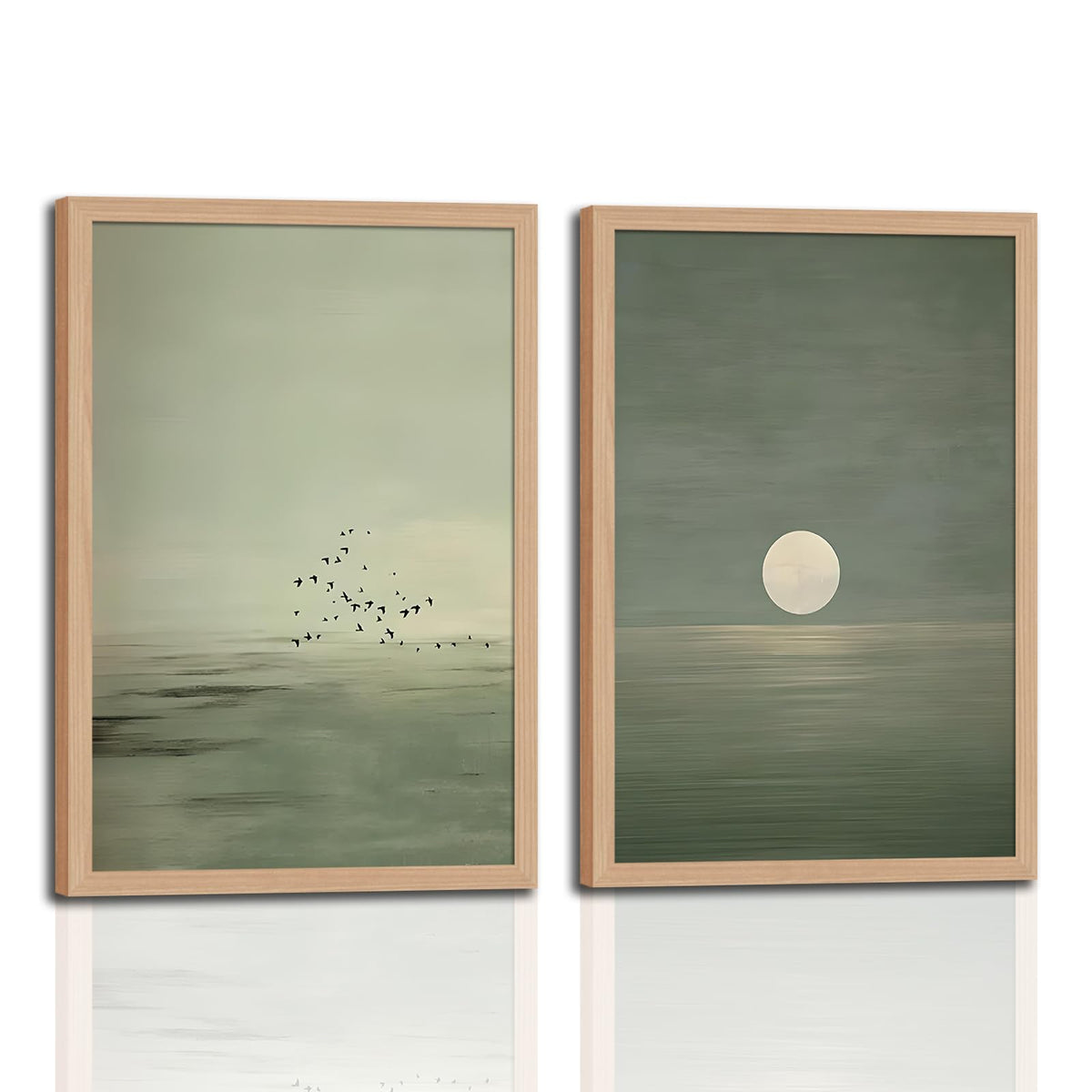 Japanese Zen Wall Art Set of 2 (Sunset / 16"L x 24"W)