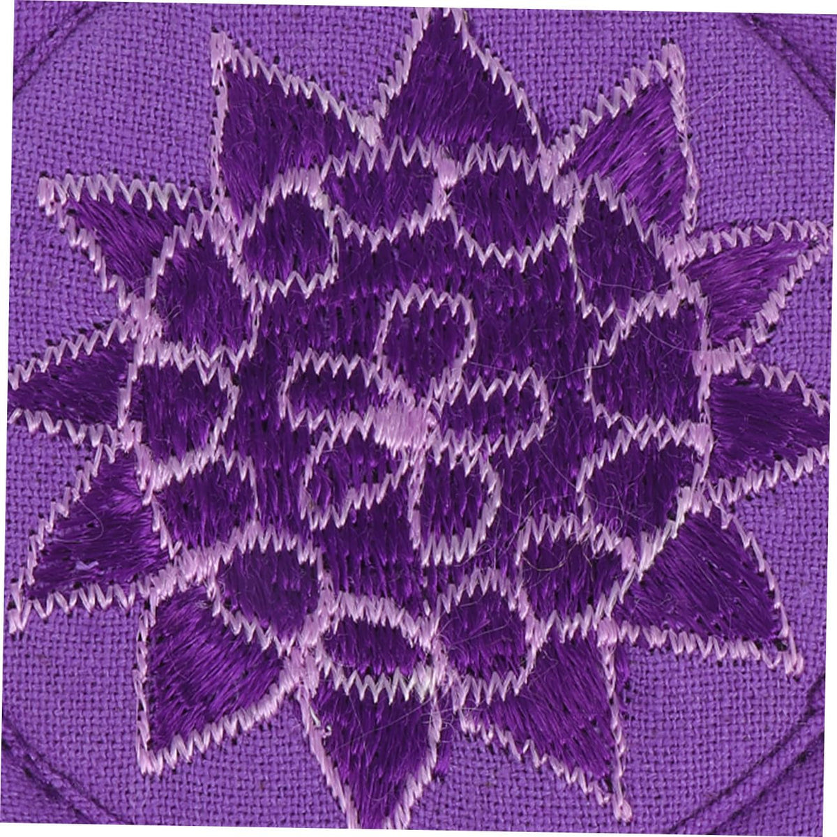 Tibetan Singing Bowl Mat Handcrafted Embroidery Cushion for Meditation and Healing Small Purple Design for Buddha Hall and Home Decor (10X10X0.5CM)