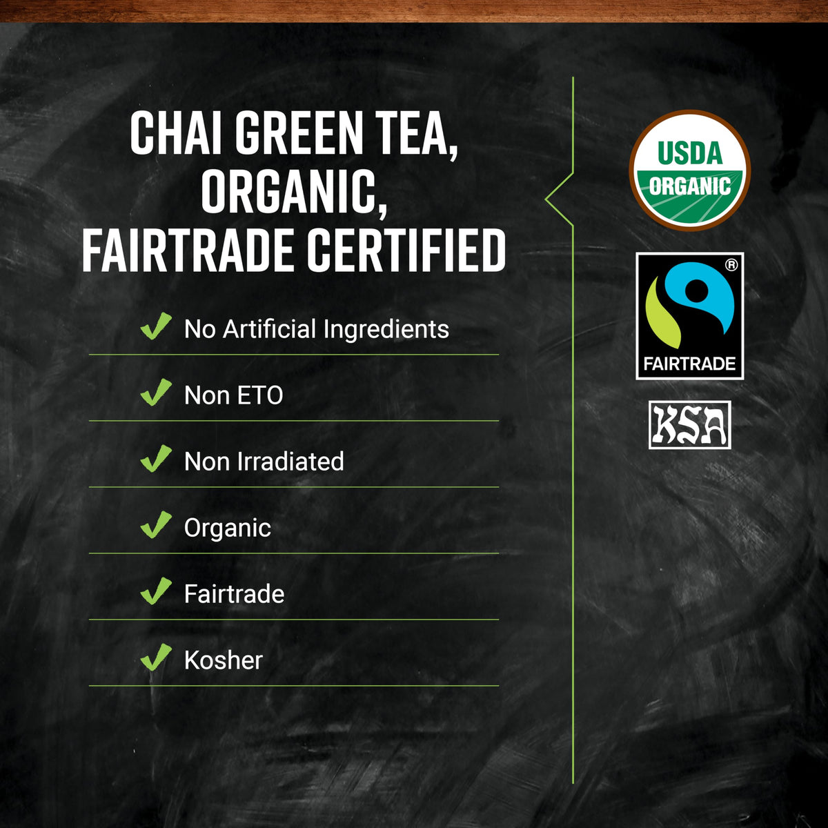 Organic Chai Green Tea (16 Ounce (Pack of 1))