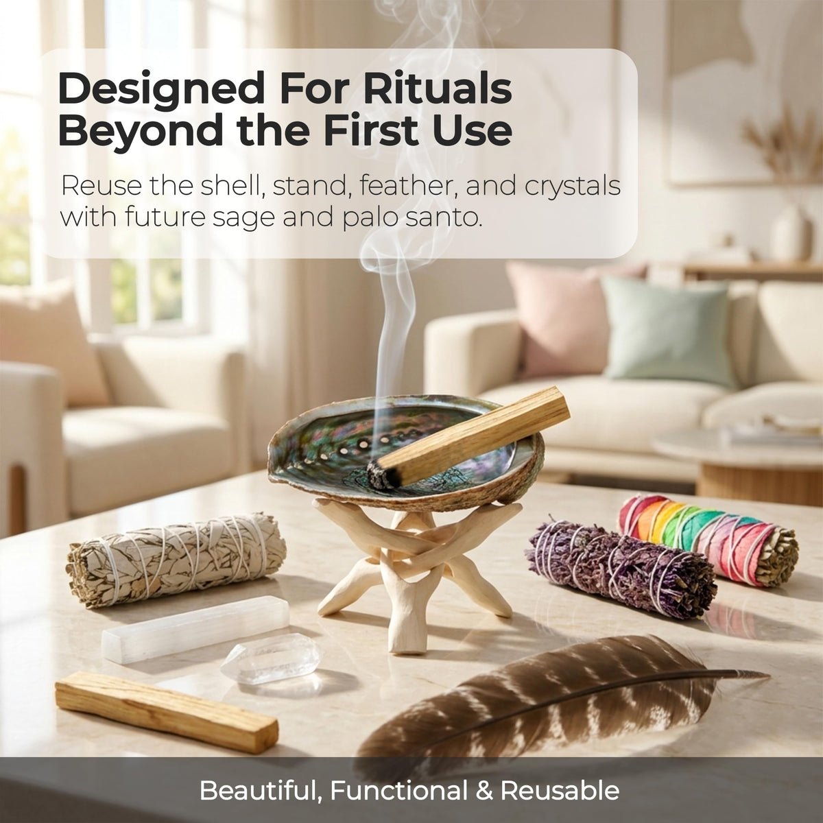 White Sage Smudge Kit with Palo Santo
