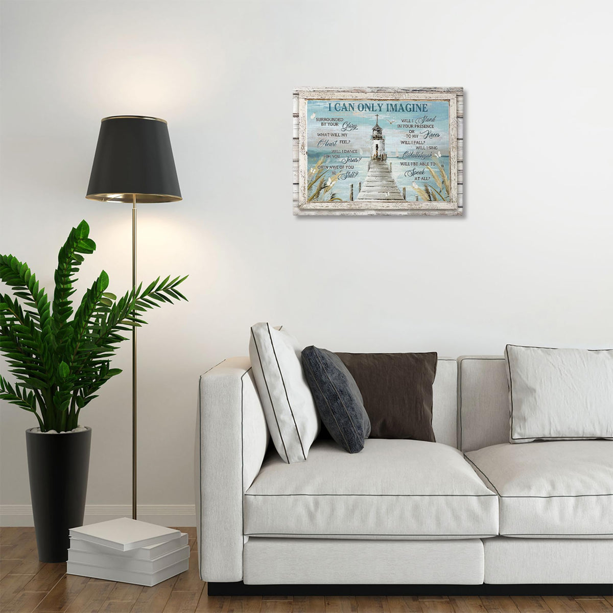 Christian Lighthouse Decor Wall Art (Navigation 1 / 24"L x 16"W)