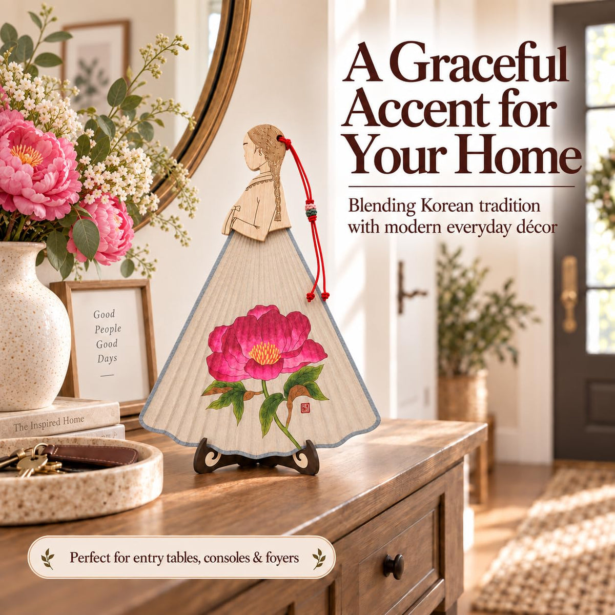 Korean Shelf Decor (Pink Peony)