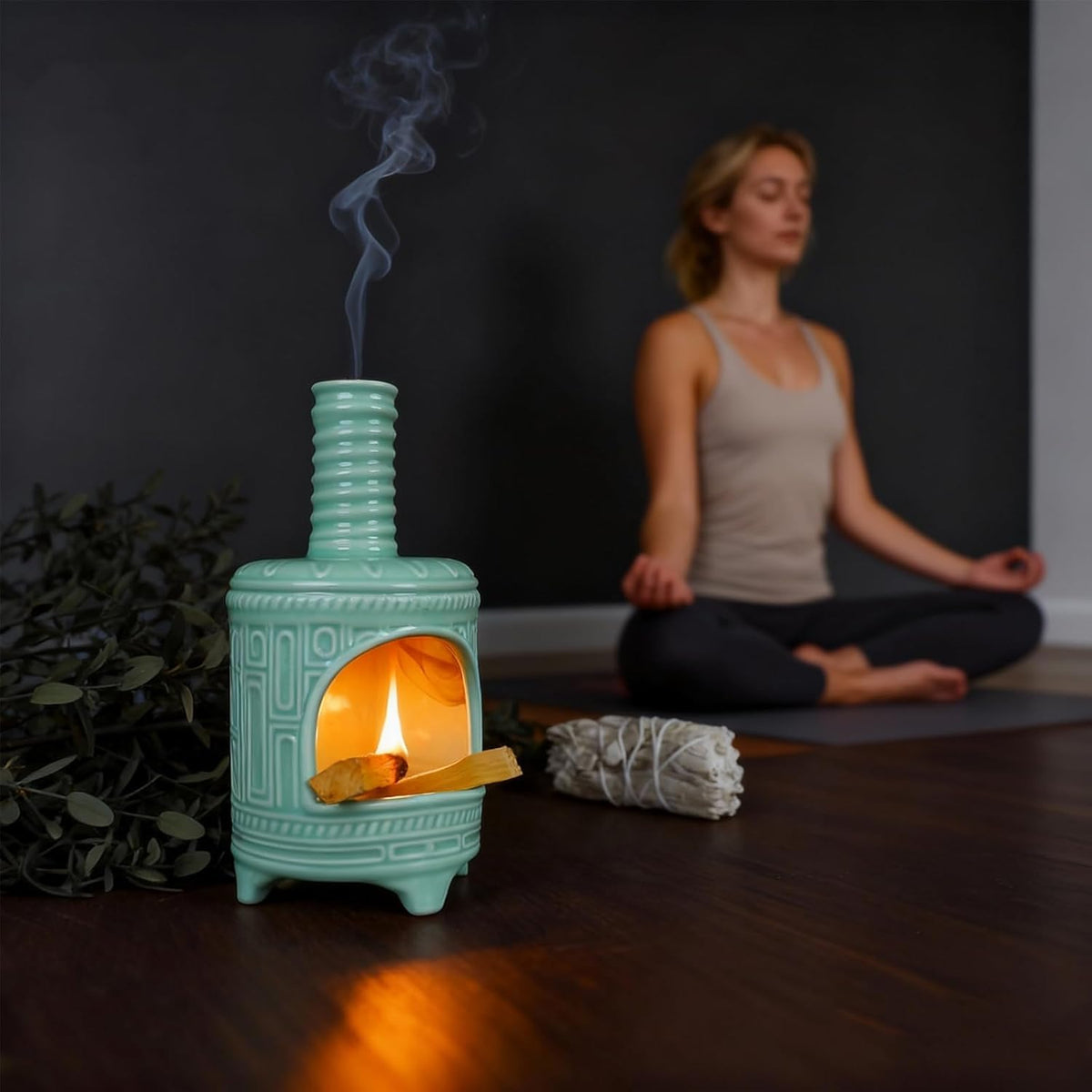 Light Green Palo Santo Burner Holder (Retro Palo Santo Holder-light Green)