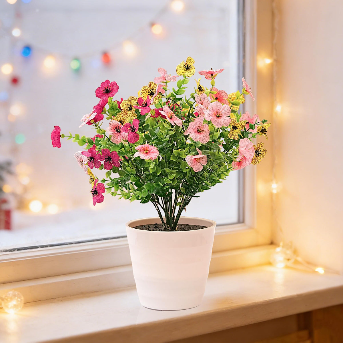 Artificial Multicolor Flower Lamp Night Light for Bedroom Shop Wedding Home Decor Gifts for Women Mom Daughter Grandma Girlfriend Coworker Friend Birthday Christmas Valentines Mothers Day (Sunflower- Color)