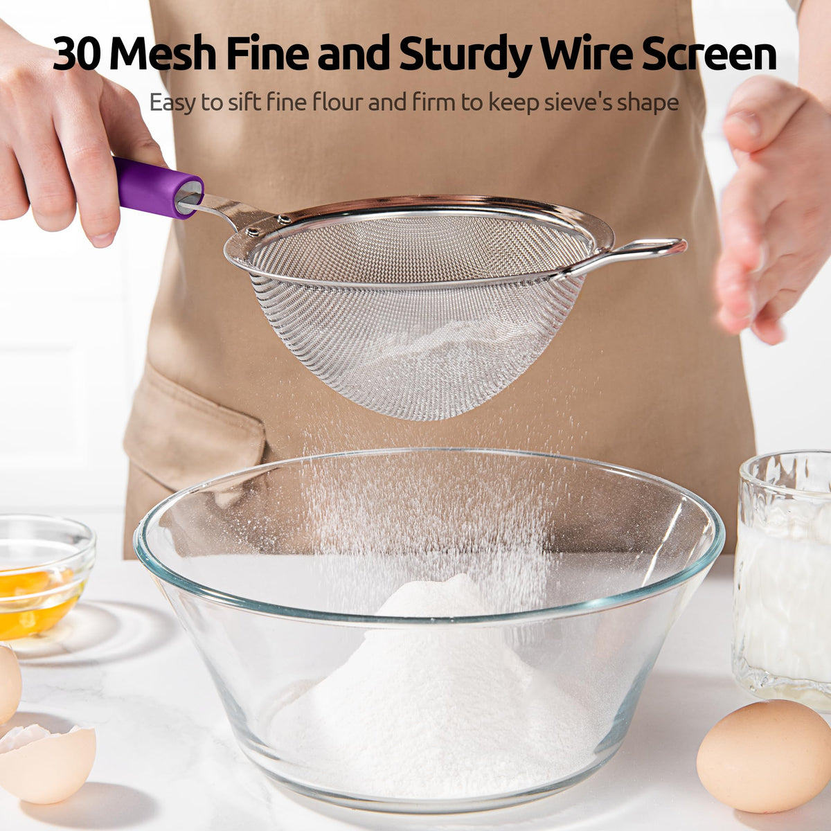 Fine Mesh Strainer (M-4.73in / (5) Purple)