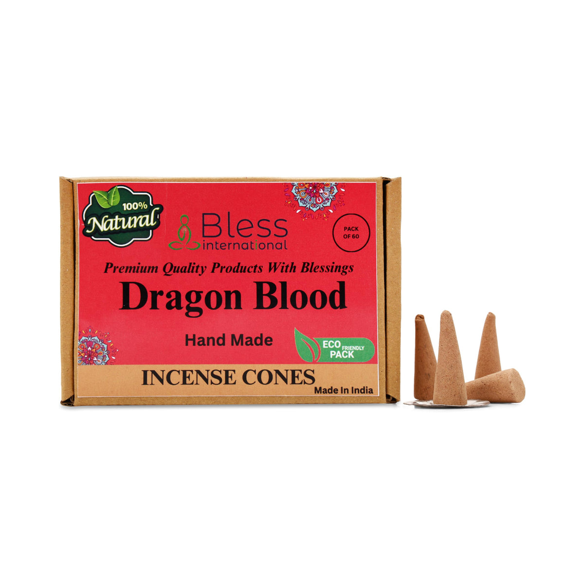 Bless International Dragon Blood 100% (Dragon Blood / Pack Of 60 Cones)