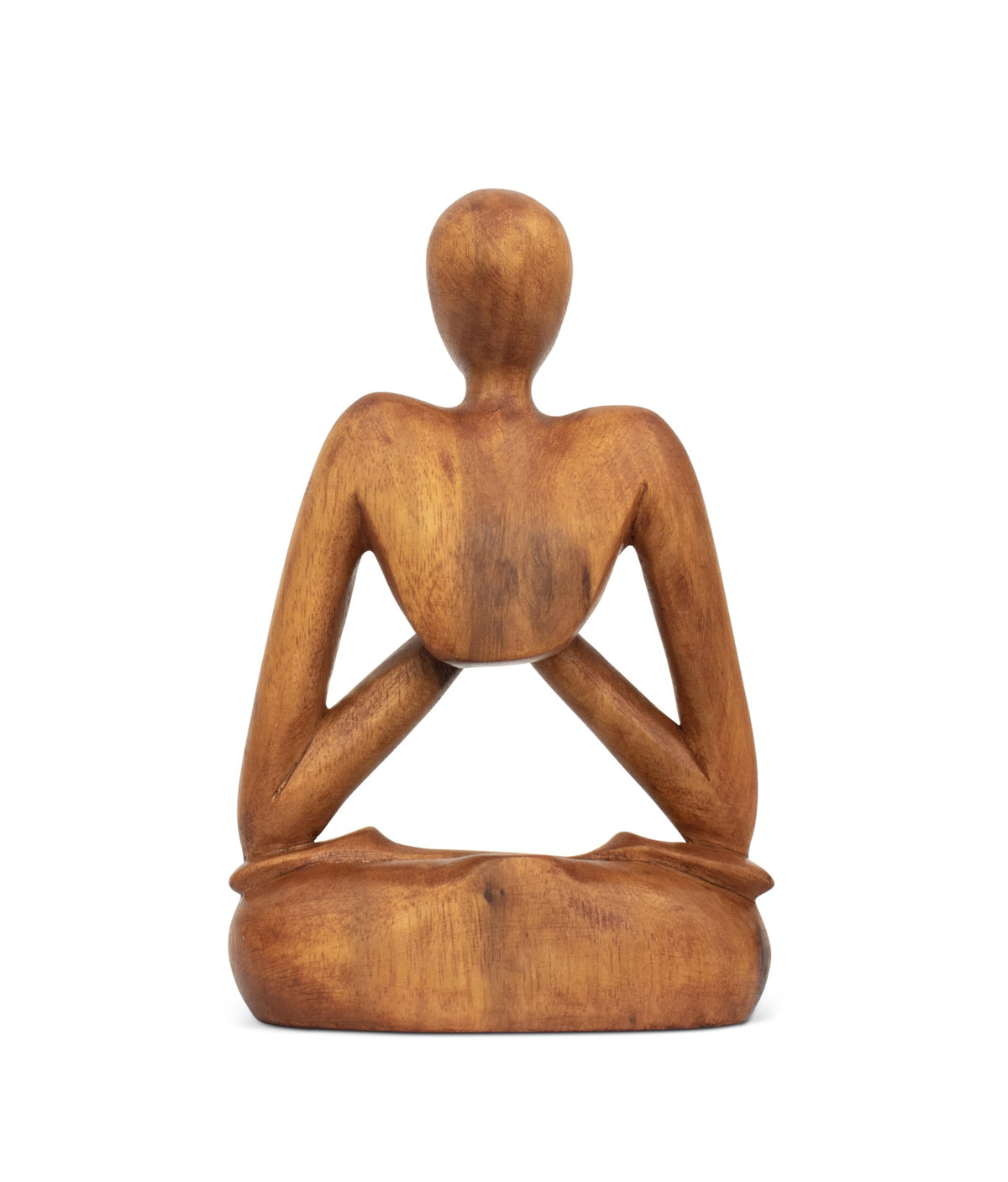8" Wooden Handmade Abstract Sculpture Art Decorative Home Decor Handcrafted Figurine Accent Decoration Artwork Hand Carved (Lotus Pose)