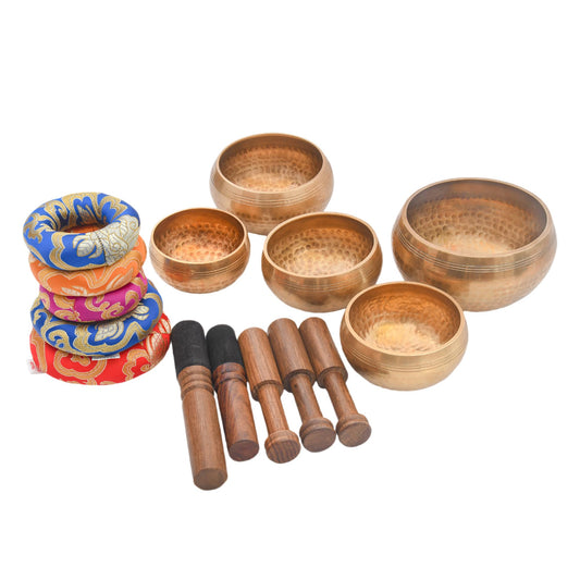 Tibetan Singing Bowl Set (5 Chakra Bowl Set)