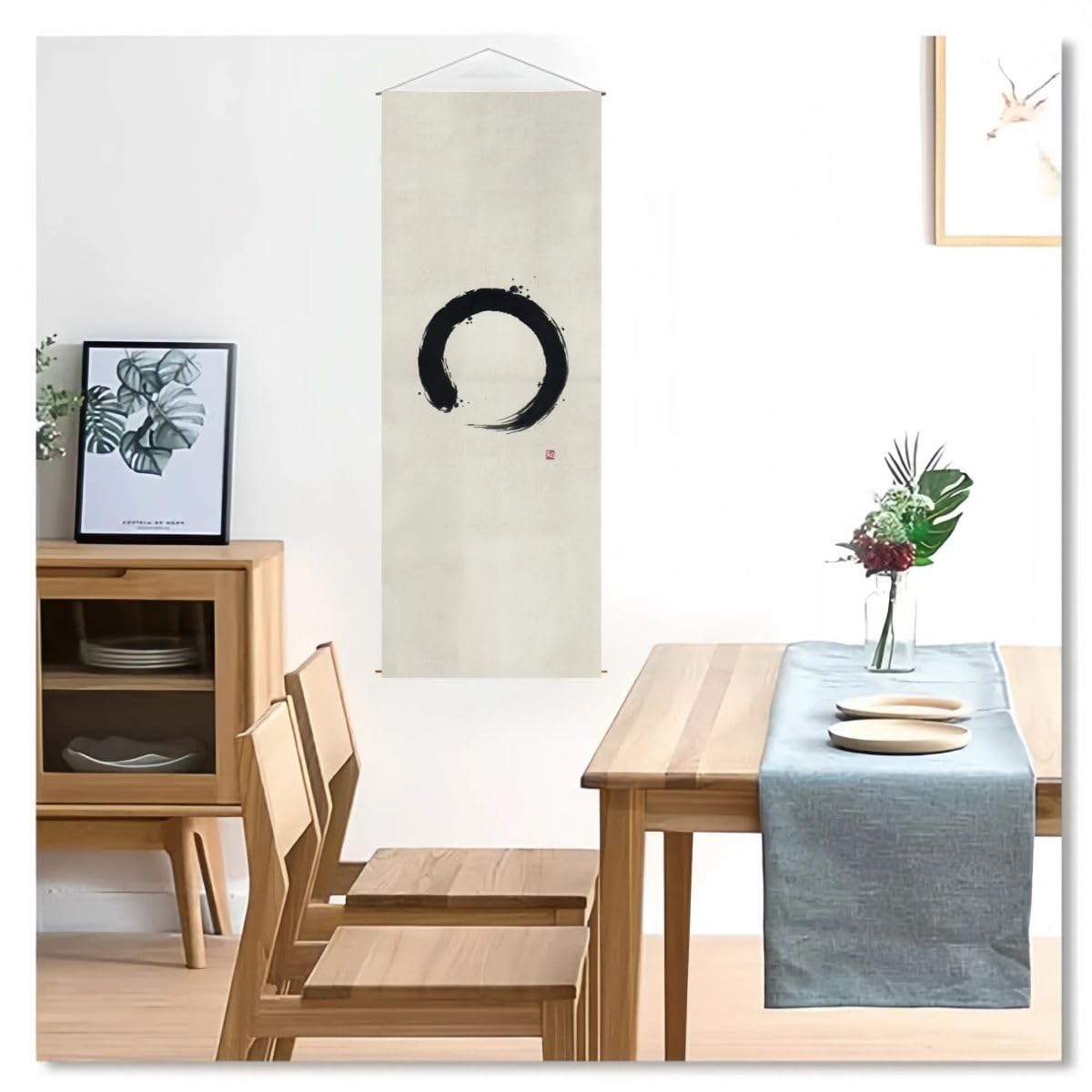Japanese Tapestry Wall Art Scroll (Enso-Circle)