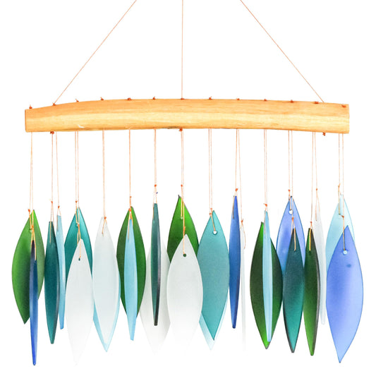 Ocean Breeze Glass Driftwood Wind Chime (Ocean Breeze)